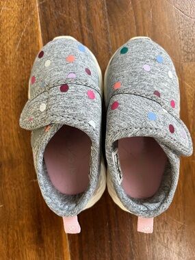 Carter's Grey Polka Dot Hook-and-Loop Sneakers